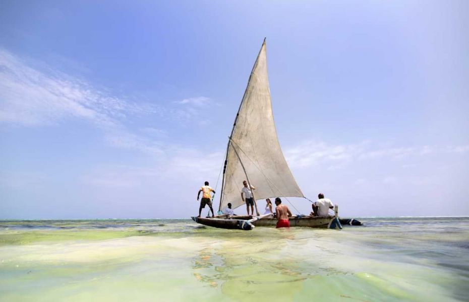Matemwe beach dhow sailing
